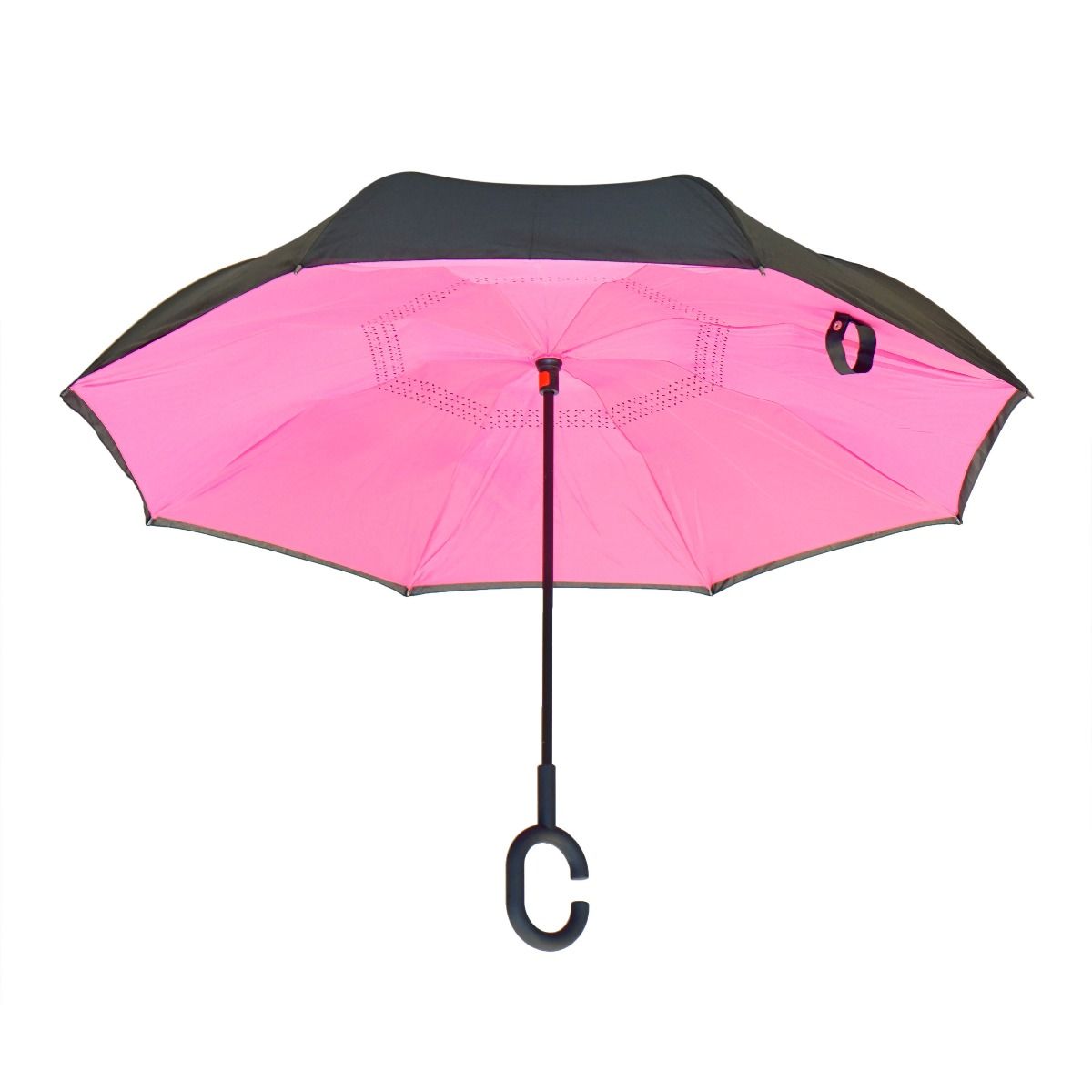 Topsy Turvy Designer Umbrellas - Drip Free Windproof - Pink - Senior.com Umbrellas